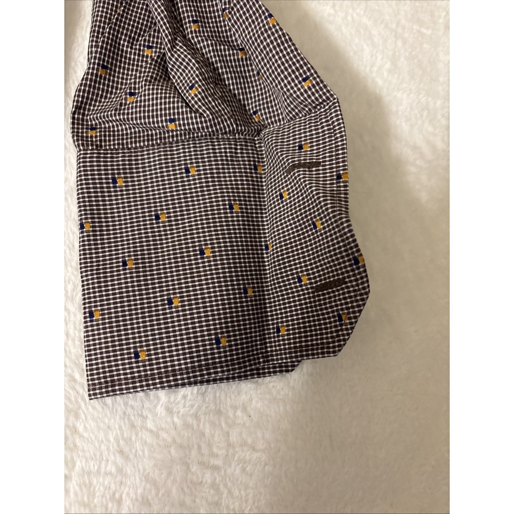 Murano XL Pineapple Geometric Print Button Front Dress Shirt French Cuffs - Picture 8 of 9